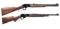 2 MARLIN LEVER ACTION RIFLES.