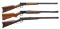 3 MARLIN LEVER ACTION RIFLES.