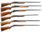 6 SINGLE SHOT BREAK ACTION SHOTGUNS. 3 WINCHESTER,