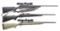 3 BOLT ACTION SPORTING RIFLES.
