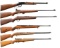 GROUPING OF 6 RIFLES.