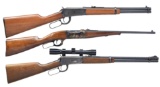 3 LEVER ACTION SPORTING RIFLES.