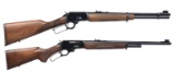 2 MARLIN LEVER ACTION RIFLES.