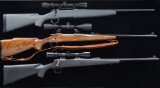 3 REMINGTON BOLT ACTION SPORTING RIFLES.