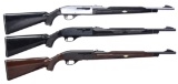 3 REMINGTON MODEL NYLON 66 SEMI AUTO RIFLES.