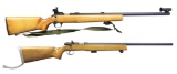 2 BOLT ACTION 22 LR TARGET RIFLES.