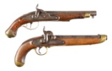 2 MILITARY PERCUSSION PISTOLS.