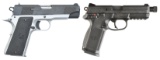 2 CAL. 45 ACP SEMI AUTO PISTOLS.