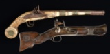 2 FLINTLOCK HANDGUNS.