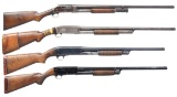 WINCHESTER, REMINGTON & ITHACA PUMP SHOTGUNS.