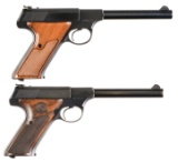 2 COLT TARGETSMAN SEMI-AUTO PISTOLS.