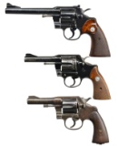 3 COLT DA REVOLVERS.