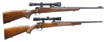 2 BOLT ACTION SPORTING RIFLES.