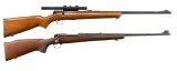 WINCHESTER MODEL 43 & MODEL 70 BOLT ACTION RIFLES.