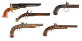 5 ANTIQUE GUNS.