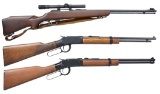 3 AMERICAN MADE LEVER ACTION RIFLES.