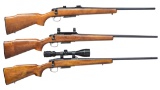 3 REMINGTON MODEL 788 BOLT ACTION RIFLES.