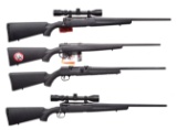 4 SAVAGE SYNTHETIC STOCKED RIFLES.