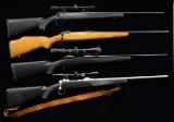 4 SAVAGE BOLT ACTION SPORTING RIFLES.