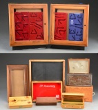 GROUPING OF VINTAGE COLT HANDGUN BOXES & 2 CASE