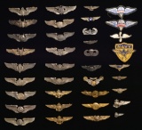 LARGE COLLECTION OF WWII & LATER WINGS.
