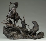 ORIGINAL RUSTY PHELPS BEAR HUNT BRONZE.