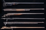 6 INCOMPLETE RIFLES, SHOTGUNS & GUN CASES.