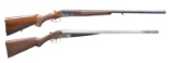 TWO 12 GA. SXS SHOTGUNS.