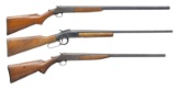 3 SINGLE BARREL SHOTGUNS.