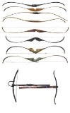 8 LONG BOWS & 2 CROSSBOWS.