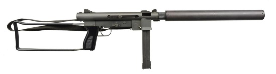 SMITH & WESSON M76 SMG WITH INTEGRAL SUPPRESSOR.