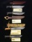 4 WWII V-44 & V-44 STYLE SURVIVAL KNIVES.