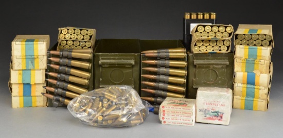 300+/- 50BMG AMMO AND ASSORTED PRIMERS.