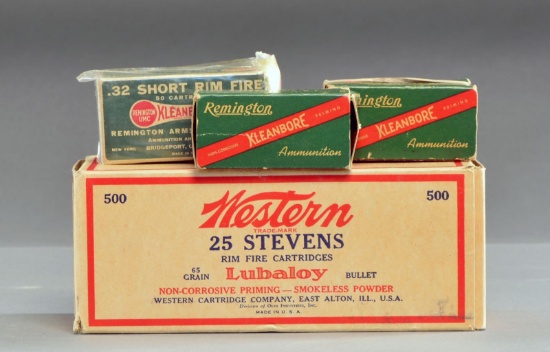 STEVENS 25 & 32 RIMFIRE AMMO.