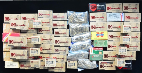 70+ BOXES OF RIFLE & HANDGUN AMMUNITION.