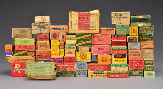 INTRIGUING GROUP OF METALLIC COLLECTIBLE AMMO.