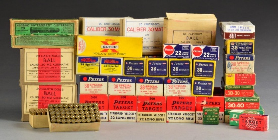 MISCELLANEOUS RIFLE & PISTOL PLUS 22 LR AMMO.