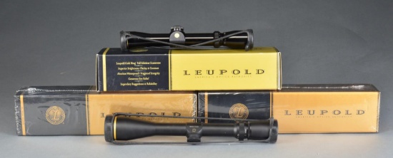 4 LEUPOLD RIFLE SCOPES.