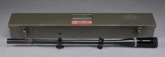 CASED LYMAN 20X SUPER TARGETSPOT SCOPE.