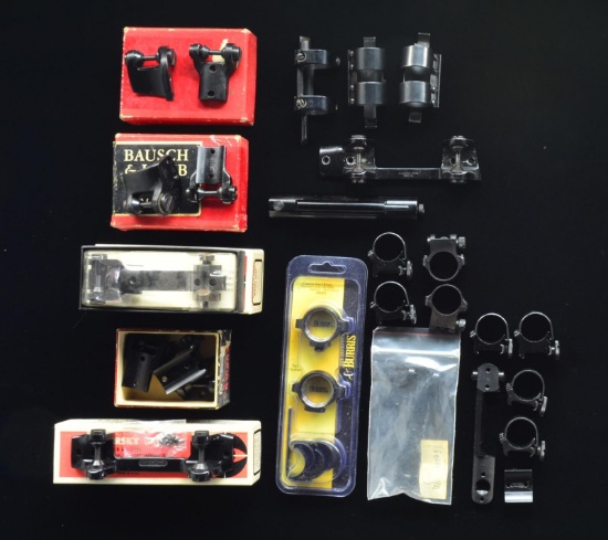 VARIOUS SCOPE MOUNTING PRODUCTS.
