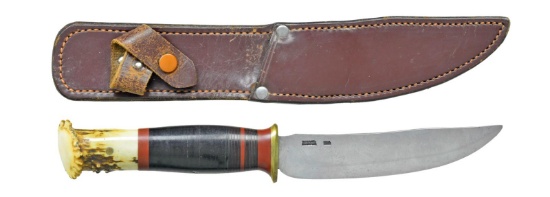 RARE VL & D AGENT MARKED SCAGEL HUNTING KNIFE.