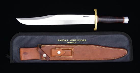 RANDALL MODEL 12 RAYMOND THORPE BOWIE W/ SHEATH &