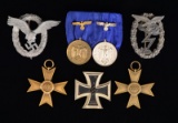 WWII GERMAN MEDAL & BADGE GROUP.