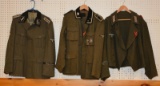 3 REPRODUCTION WWII GERMAN TUNICS.