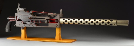 DOUBLE SIZE M1919 A4 MACHINE GUN CUTAWAY.