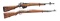 2 MILITARY BOLT ACTION RIFLES.