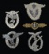 5 WWII GERMAN LUFTWAFFE BADGES.