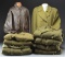 WWII ARMY OVERCOATS & AN ARMY A-2 FLIGHT JACKET.