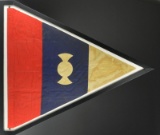 LARGE FRAMED SPANISH AMERICAN 1ST CORPS FLAG.