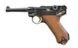 MAUSER 1937 DATED S/42 LUGER SEMI-AUTO PISTOL.